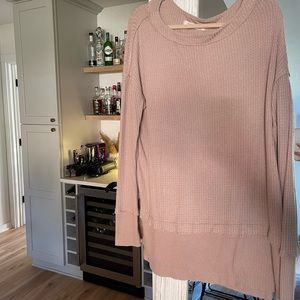 Free people small oversized off shoulder long sleeve top